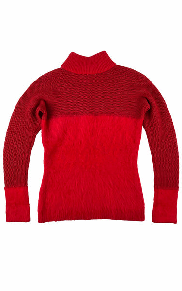 Cherry Red Angora Knit