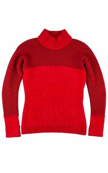 Cherry Red Angora Knit