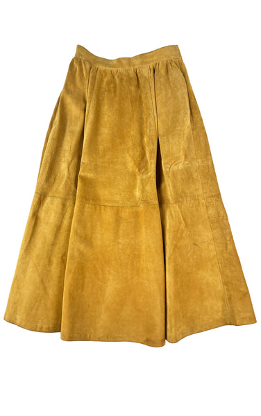 Golden Suede Skirt