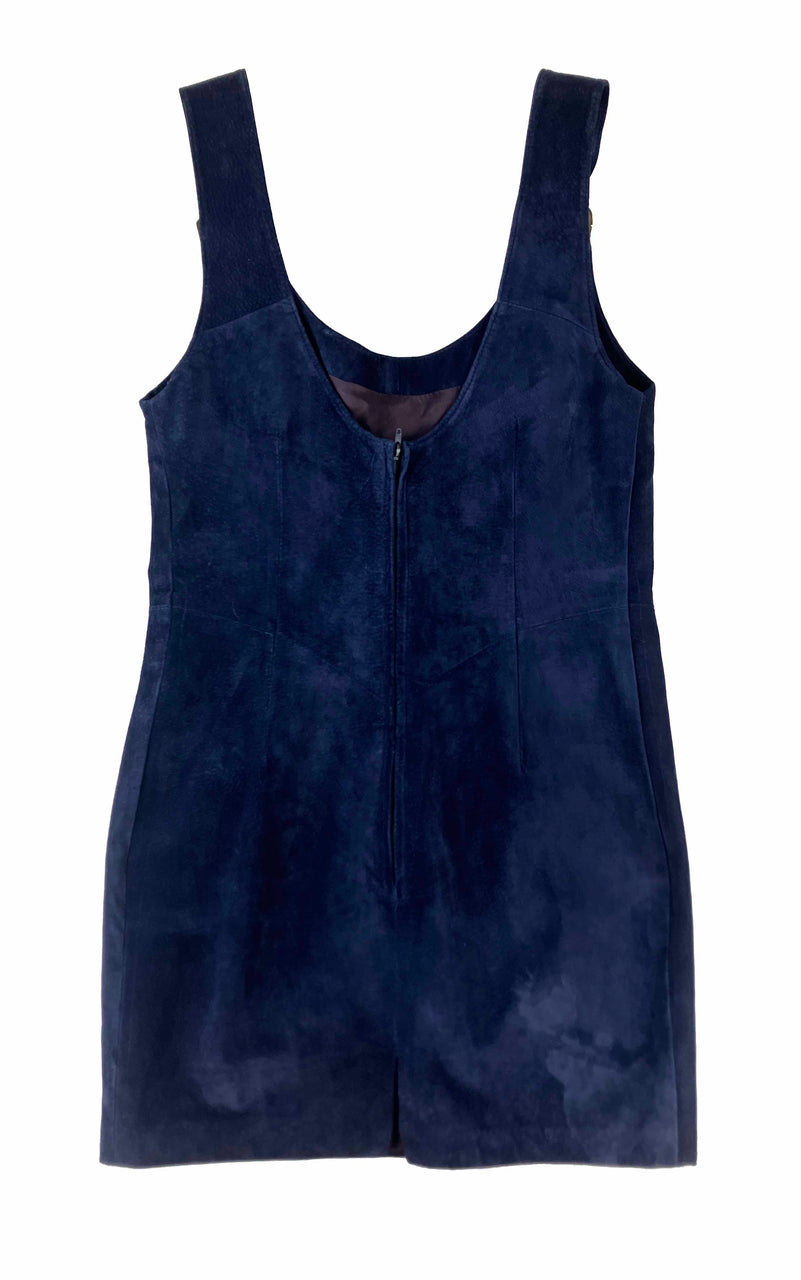 Midnight Blue Suede Mini Dress