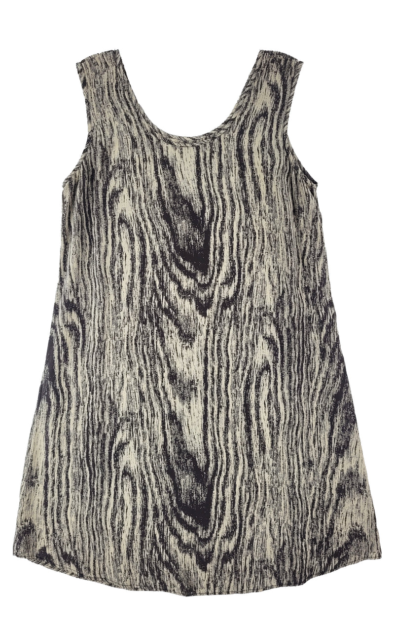 Woodgrain Silk Dress