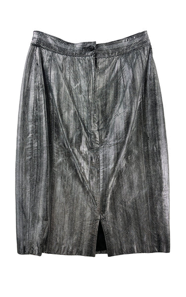 Metallic Suede Skirt