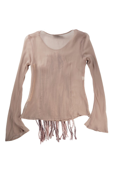 Yarn Applique Silk Top