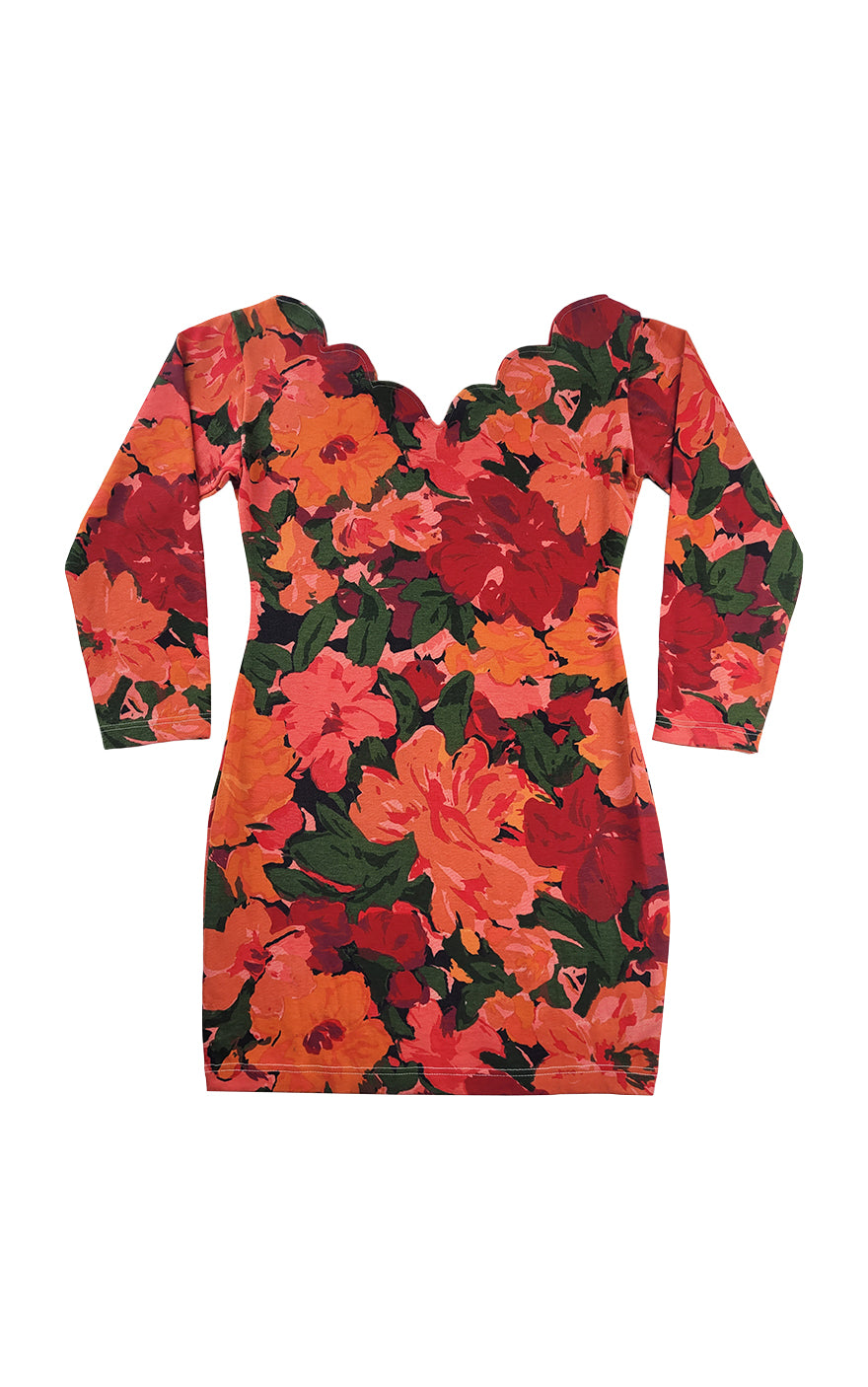 Stretch Floral Mini Dress