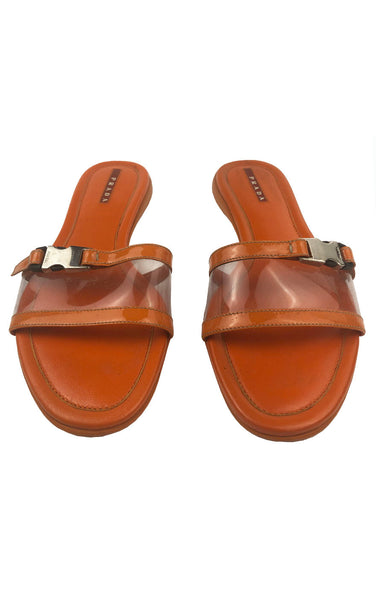 PRADA Tangerine Flat Sandals