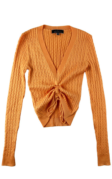 Elaine V-Neck Sweater in Orange