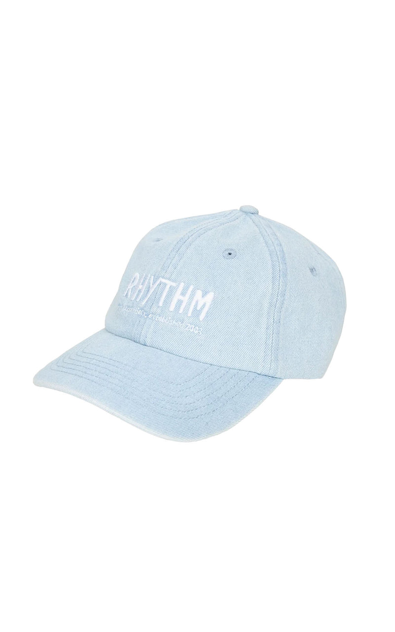Surf Essentials Denim Cap in Light Blue Denim