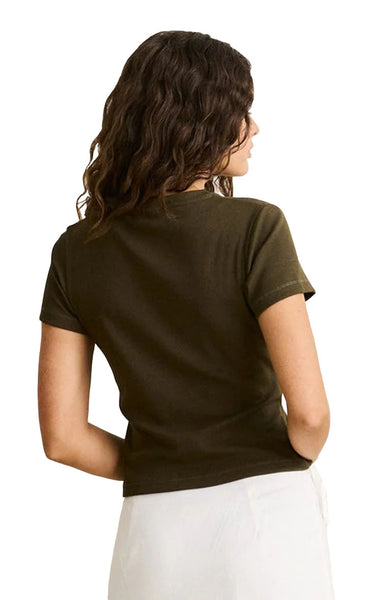 Everyday Rib Tee in Olive