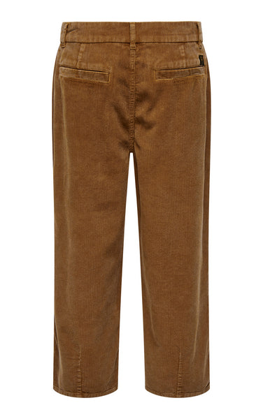 Power Life Loose Cord Trousers in Rubber Brown