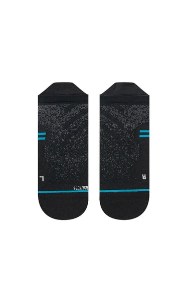 RUN Light Tab Socks in Black/Grey