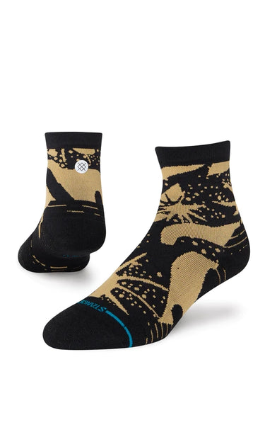 Speakeasy Quarter Socks in Black Stripe