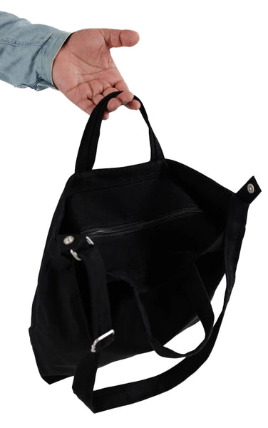 Horizontal Zip Duck Bag in Black