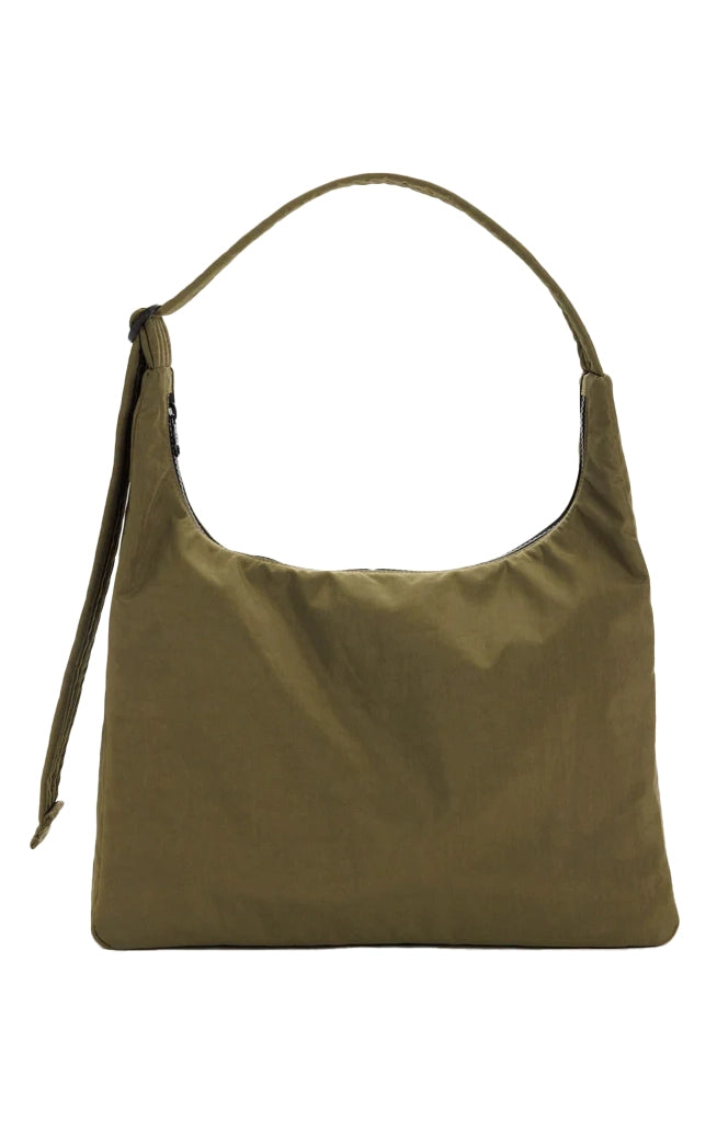 Nylon Shoulder Bag in Seaweed