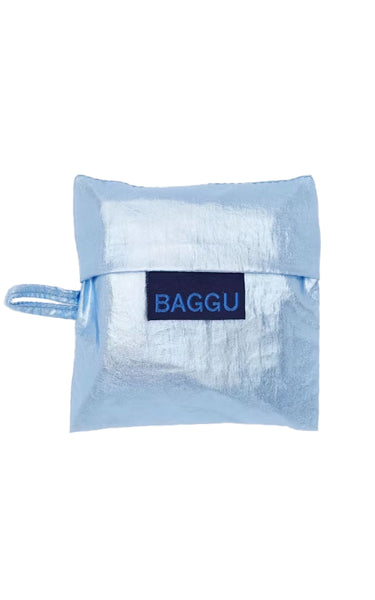 Medium Nylon Crescent Bag in Digital Denim