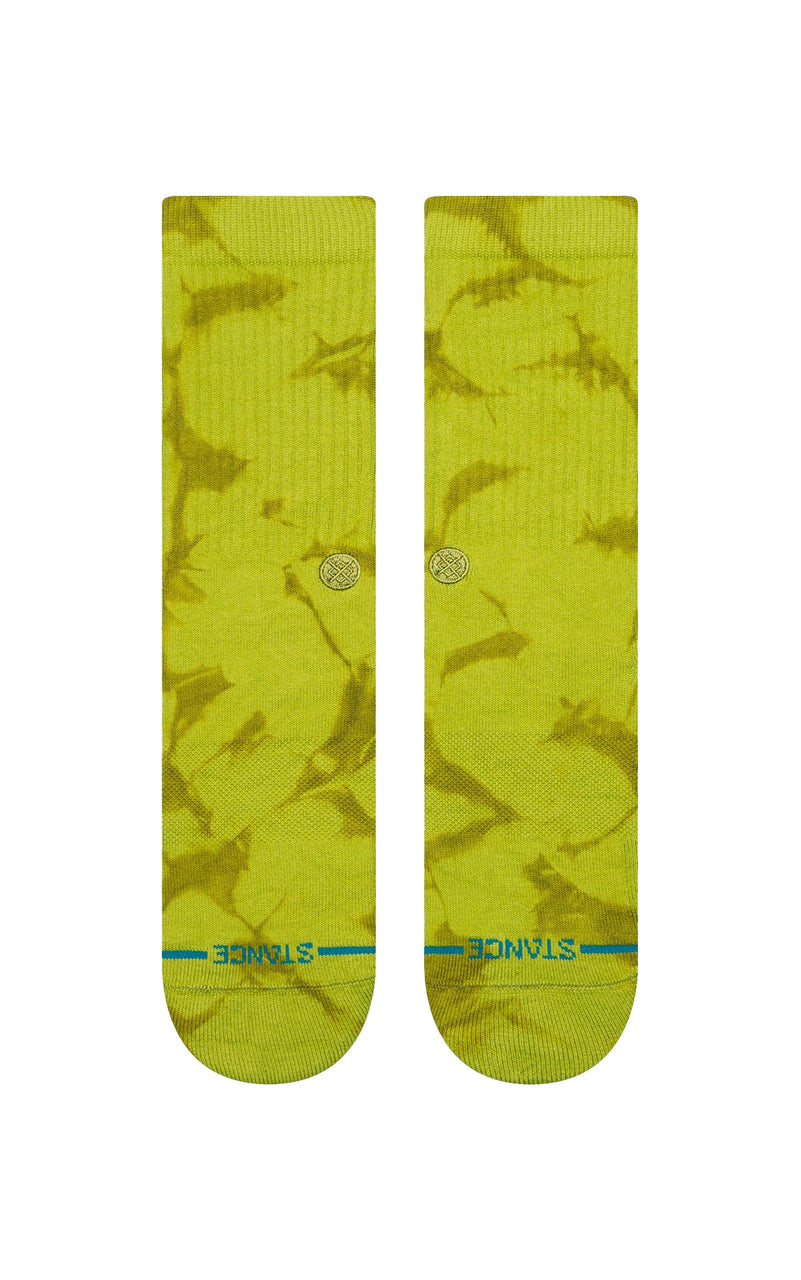 Icon Dye Crew Socks in Green