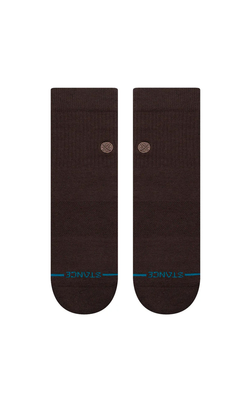 Icon Quarter Socks in Dark Brown