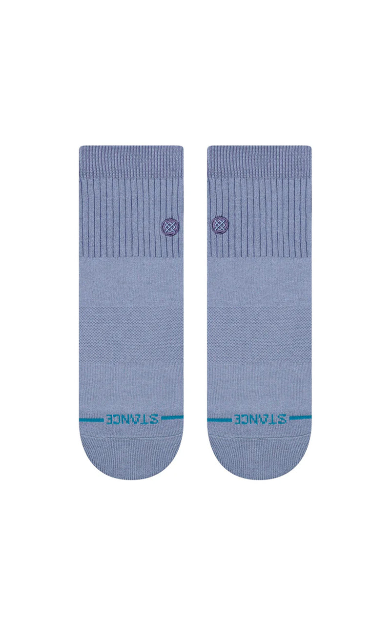 Icon Pop Quarter Socks in Stone Blue