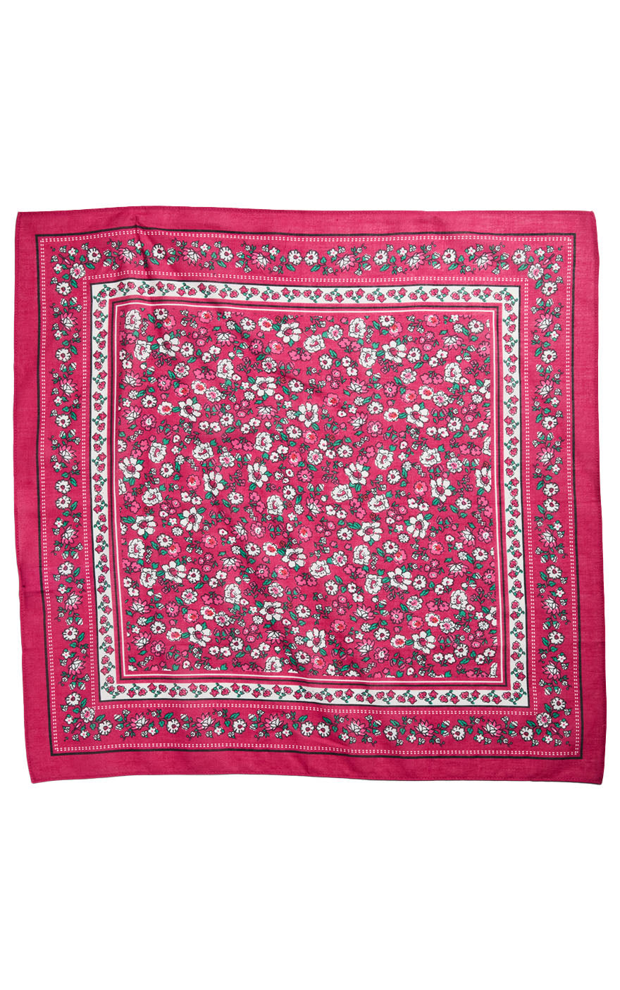 Sanisty Scarf in Cerise with White Flower