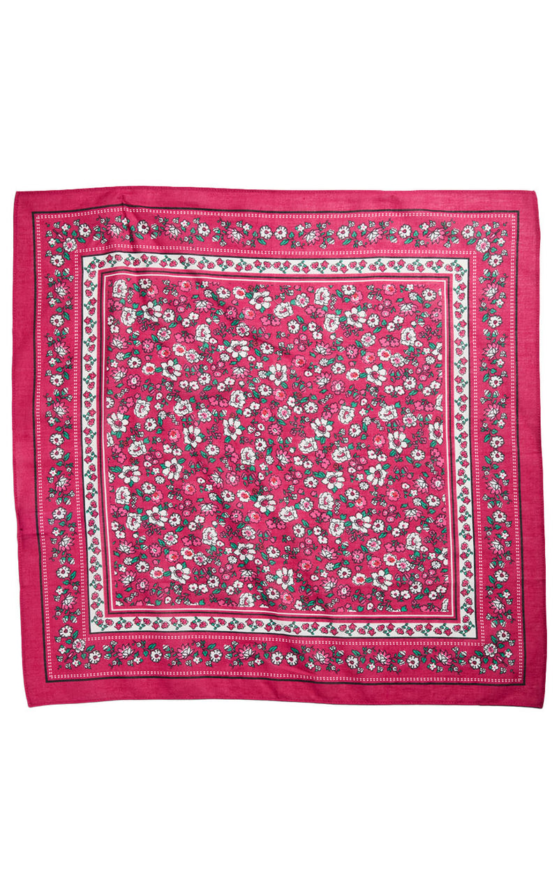 Sanisty Scarf in Cerise with White Flower