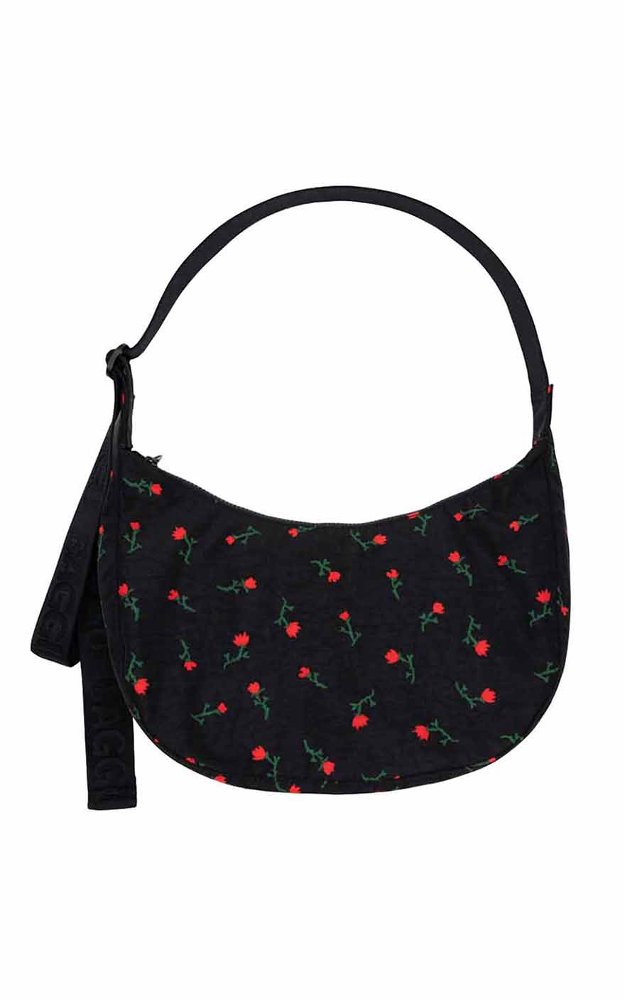 Medium Nylon Crescent Bag in Painted Wildflower