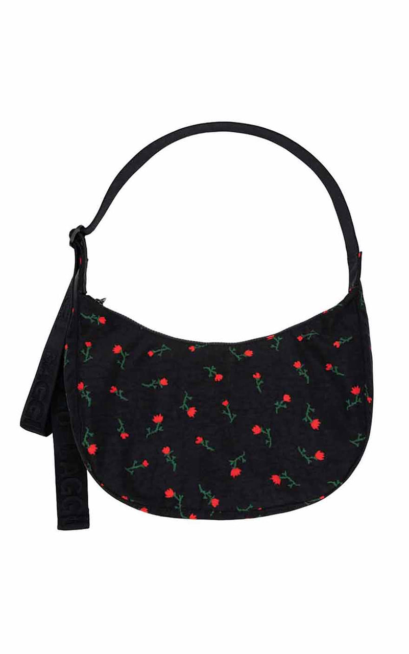 Medium Nylon Crescent Bag in Painted Wildflower