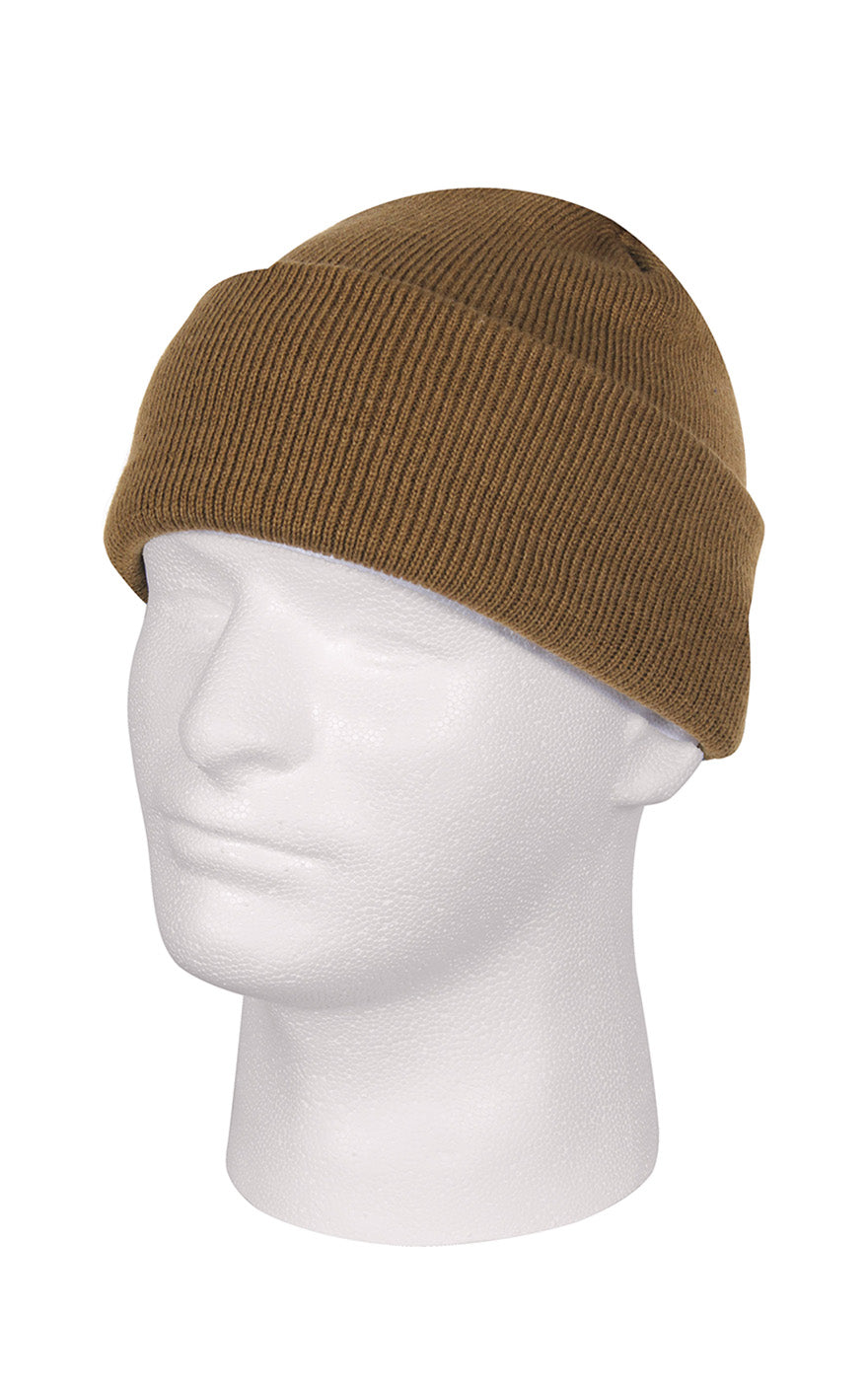 Fine Knit Watch Cap in Coyote Brown