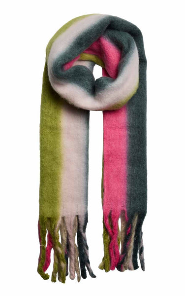 Jose Scarf in Beetroot Stripe Multi