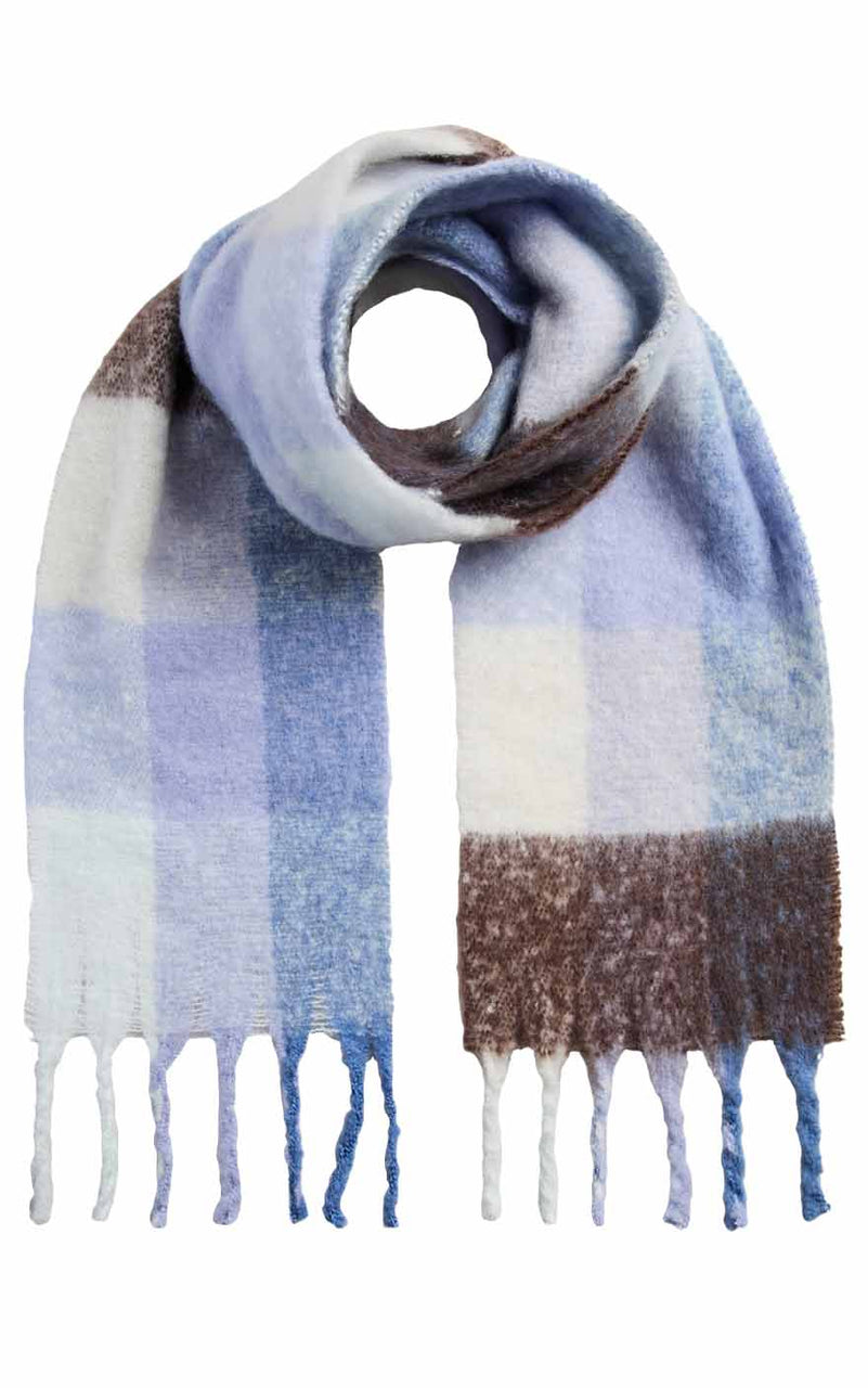 Jova Long Scarf in Fudge Lavender Check