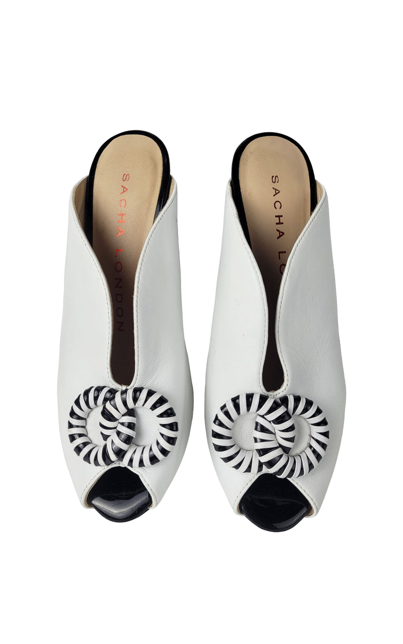 Sacha London Peep-Toe Mules