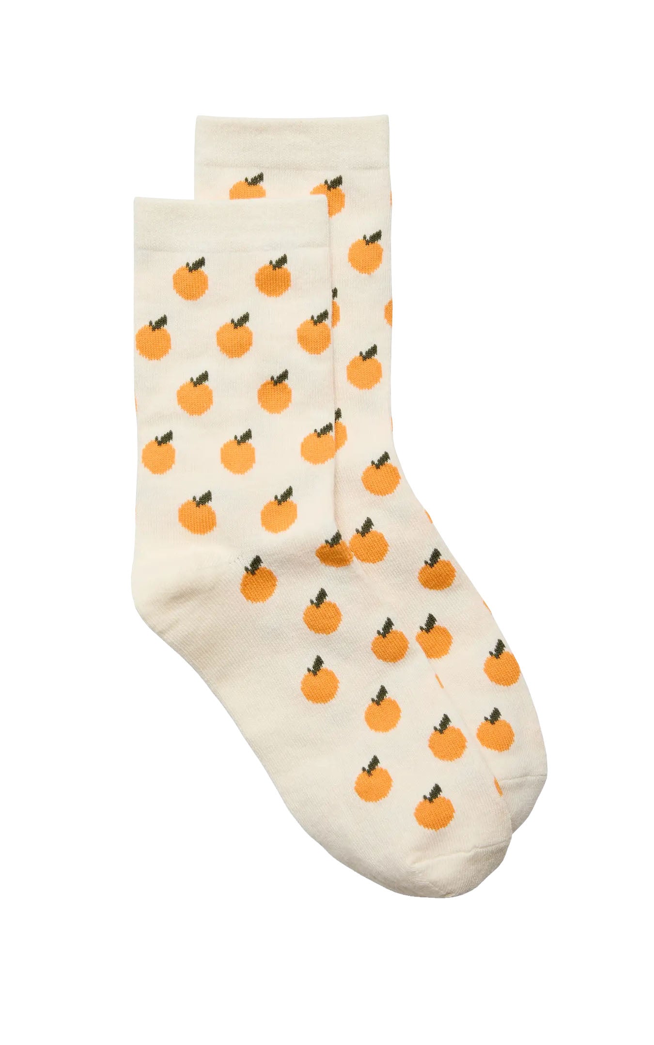 Carola Socks in Birch with Oranges