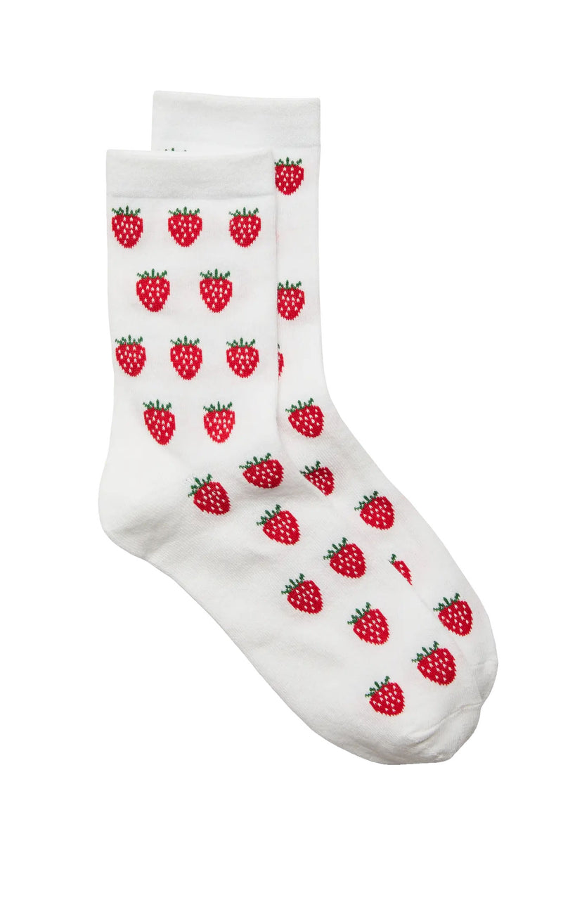 Carola Socks in Snow White with Strawberries