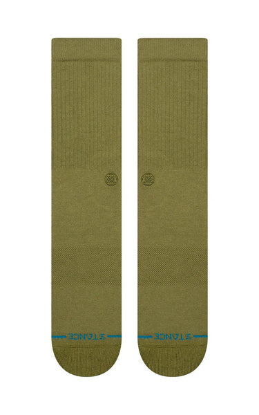 Icon Crew Socks in Olive