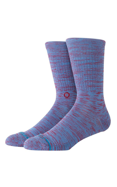 Marled Crew Socks in Capri Blue