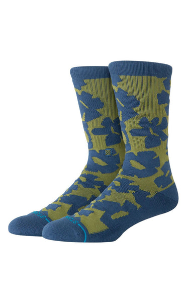 Stomped Crew Socks in Olive