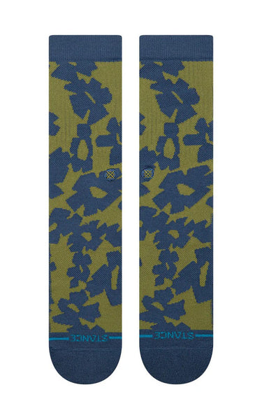 Stomped Crew Socks in Olive