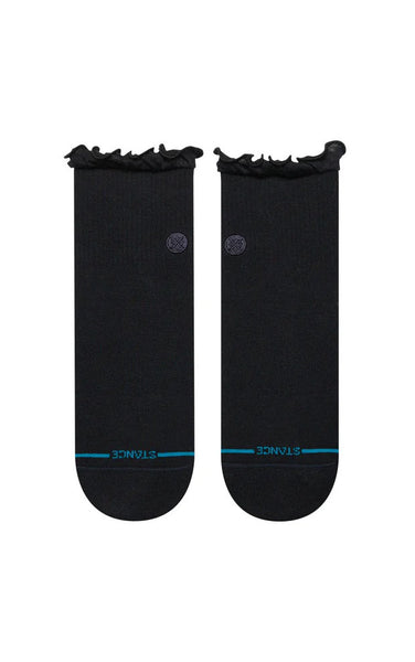 Ruffle Icon Quarter Socks in Black