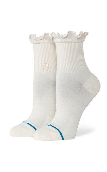 Ruffle Icon Quarter Socks in Ivory
