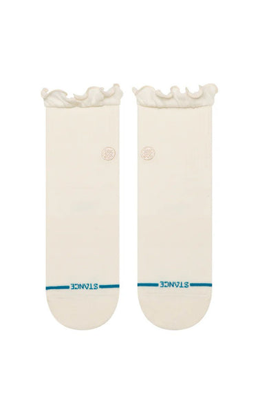 Ruffle Icon Quarter Socks in Ivory