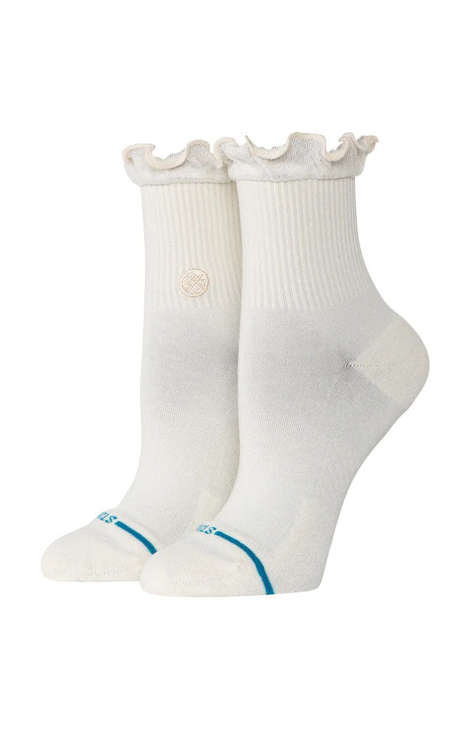 Ruffle Icon Quarter Socks in Ivory