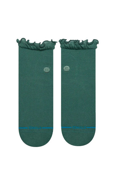 Ruffle Icon Quarter Socks in Teal