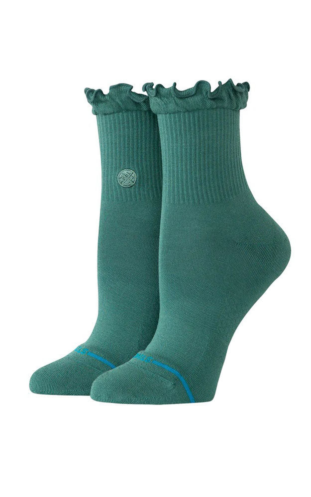 Ruffle Icon Quarter Socks in Teal
