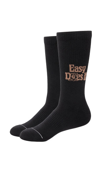 Bloom Graphic Sock in Black Wash