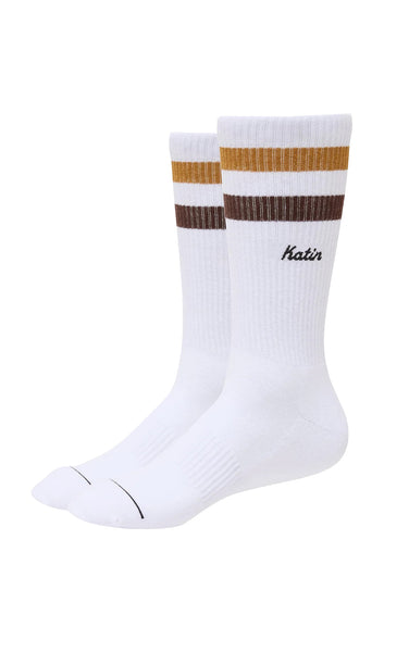 Felix Stripe Sock in Bluff with Cocoa