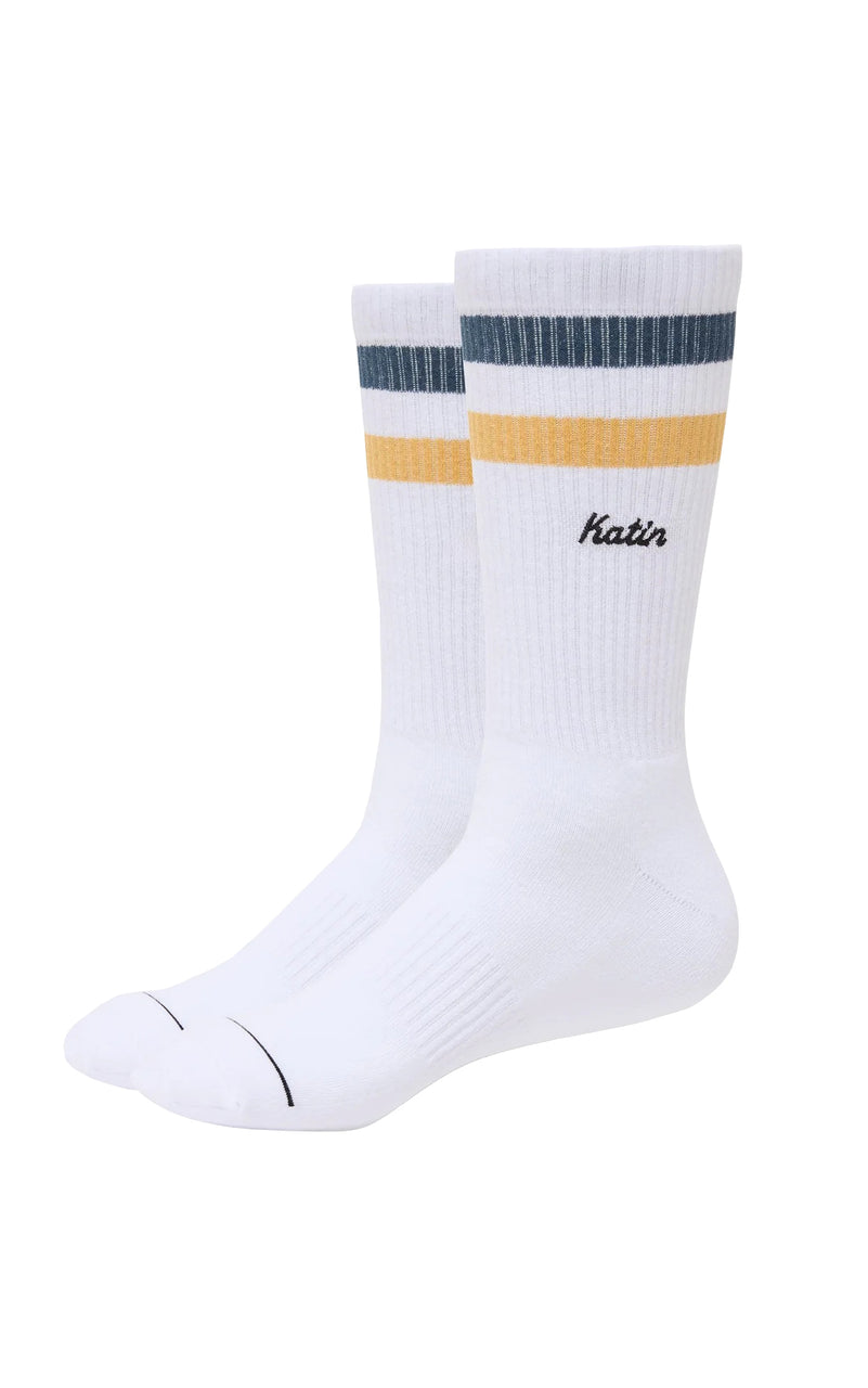 Felix Stripe Sock in Stargazer with Honey