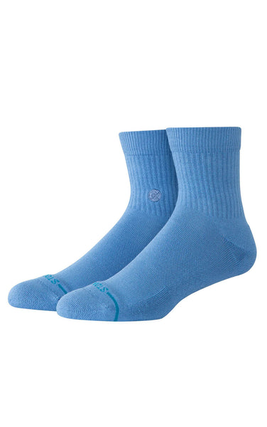 Icon Quarter Socks in Capri Blue