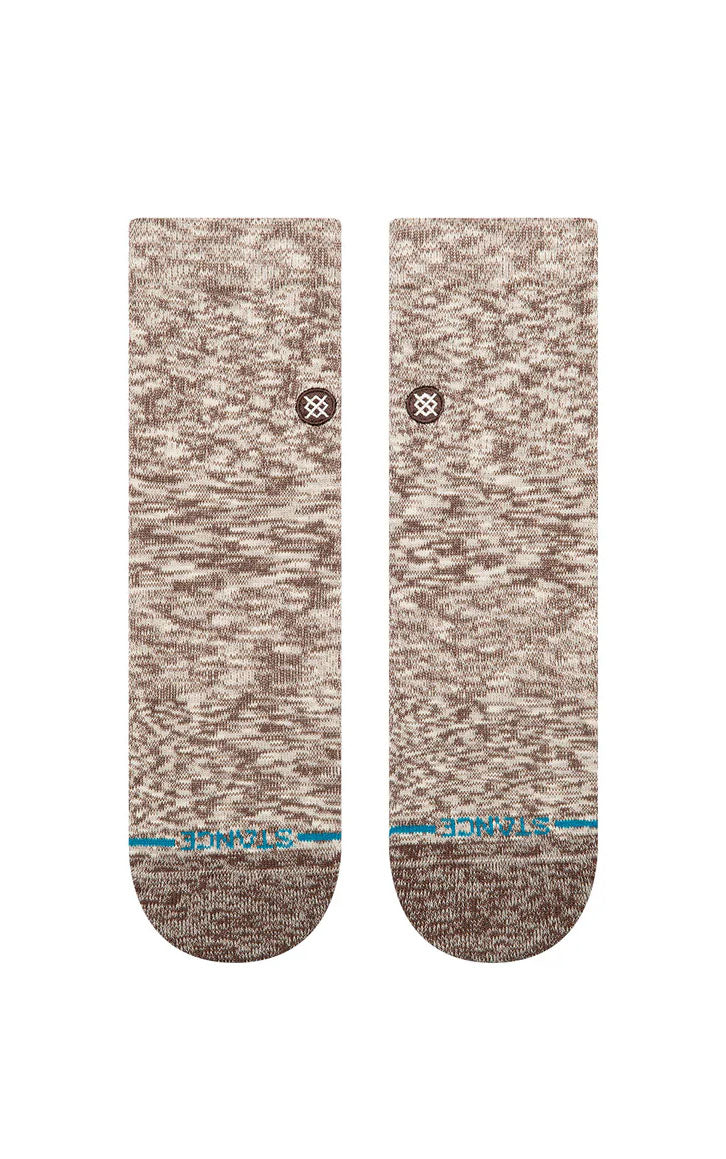Slub Quarter Socks in Brown