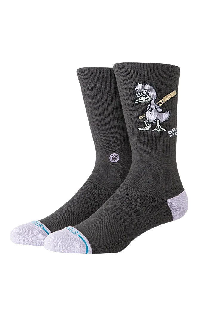 Light Out Crew Sock in Charcoal