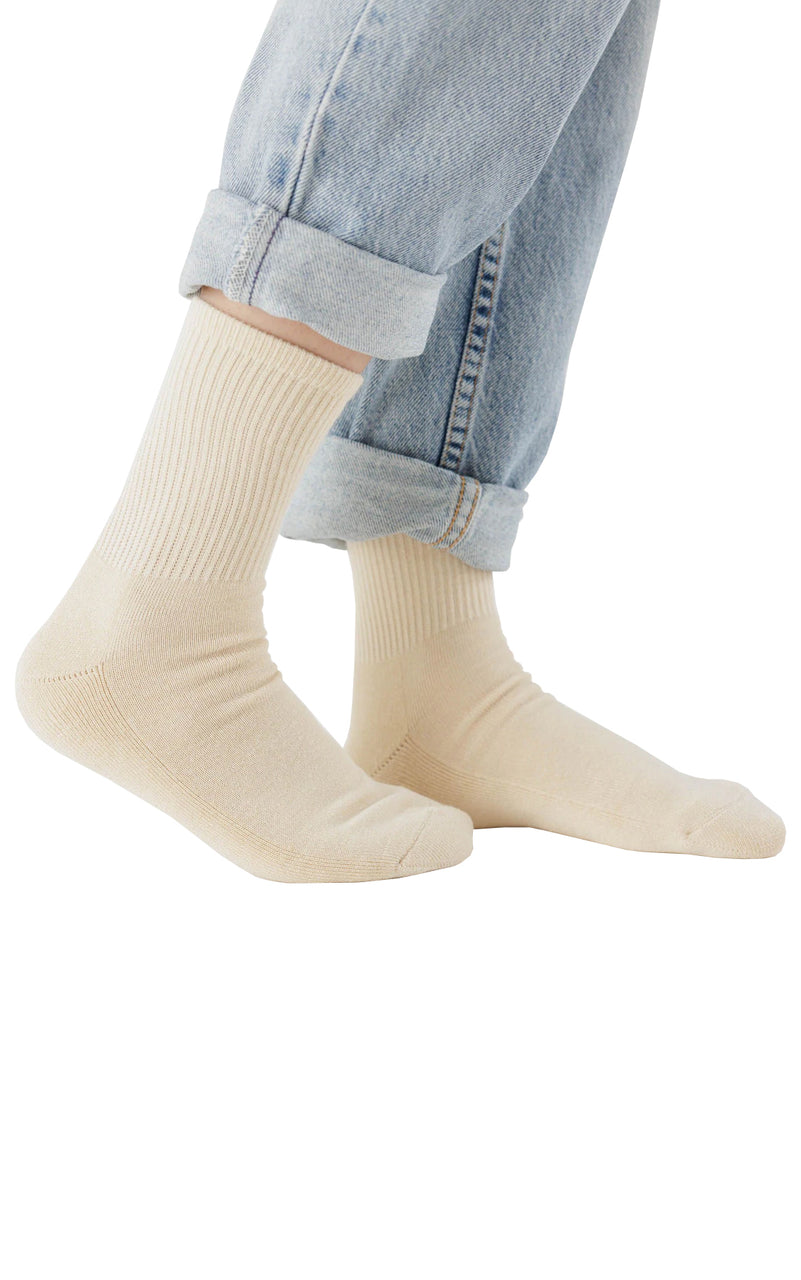 Ribbed Sock in Ecru