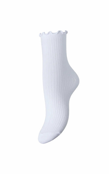 Afia Sock in Bright White