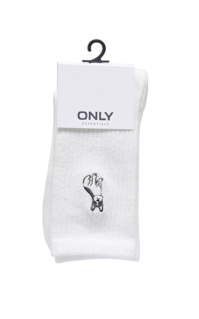 Sophia Tennis Sock in Cloud Dancer with French Bulldog